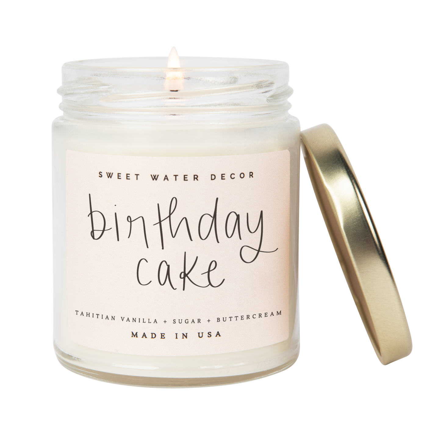 Birthday Cake Soy Candle - Clear Jar - 9 oz