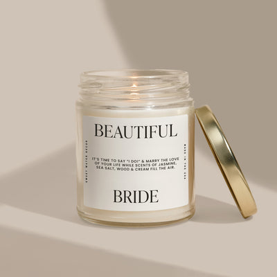 Beautiful Bride Soy Candle - Large Quote Label - 9 oz