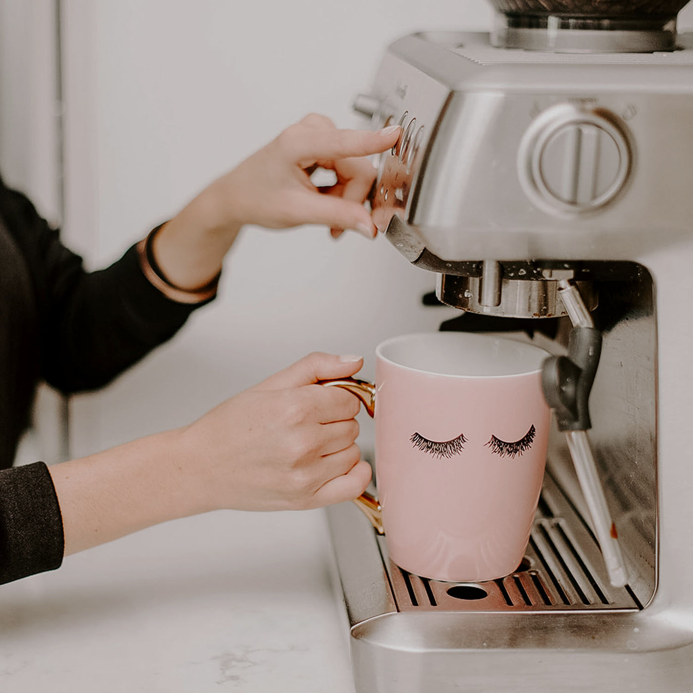 Pink Eyelashes 16oz. Coffee Mug - Sweet Water Decor - Coffee Mugs