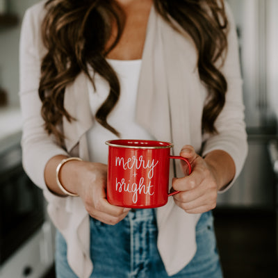 Merry and Bright Campfire Coffee Mug - Sweet Water Decor - Coffee Mugs - farmhouse decor