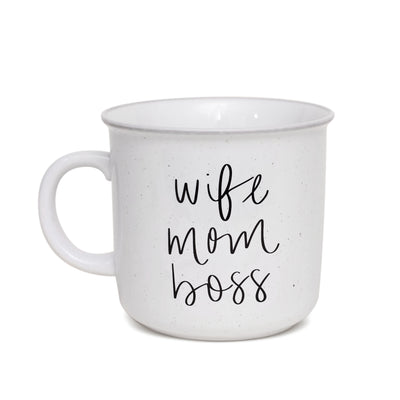 Wife Mom Boss Rustic Campfire Coffee Mug