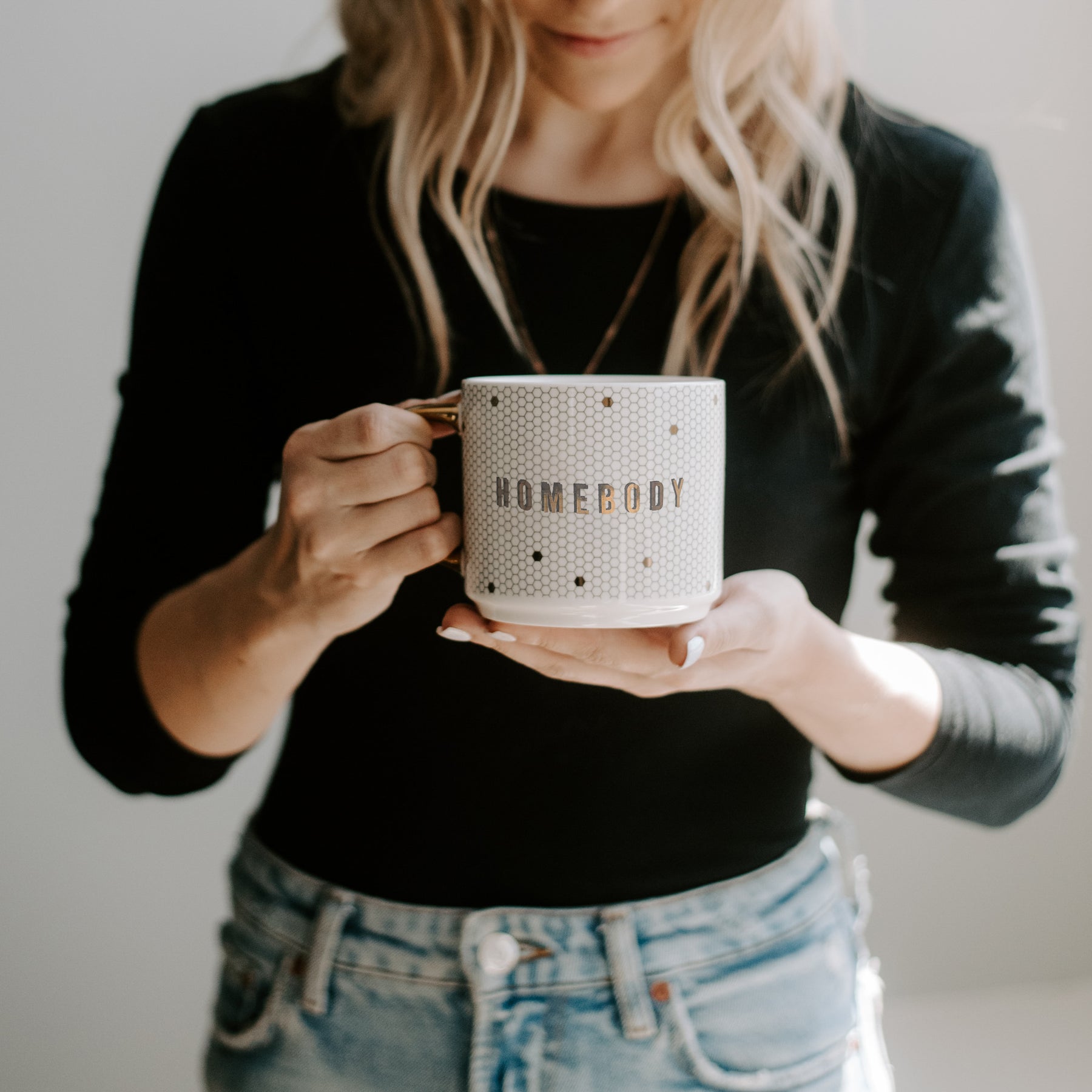 Sweet Water Decor Joy - Gold, White Tile Hand Lettered Coffee Mug - 17 —  Hello Baby & Kids