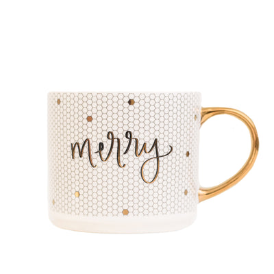 Merry 17oz. Tile Coffee Mug - Sweet Water Decor - Coffee Mugs