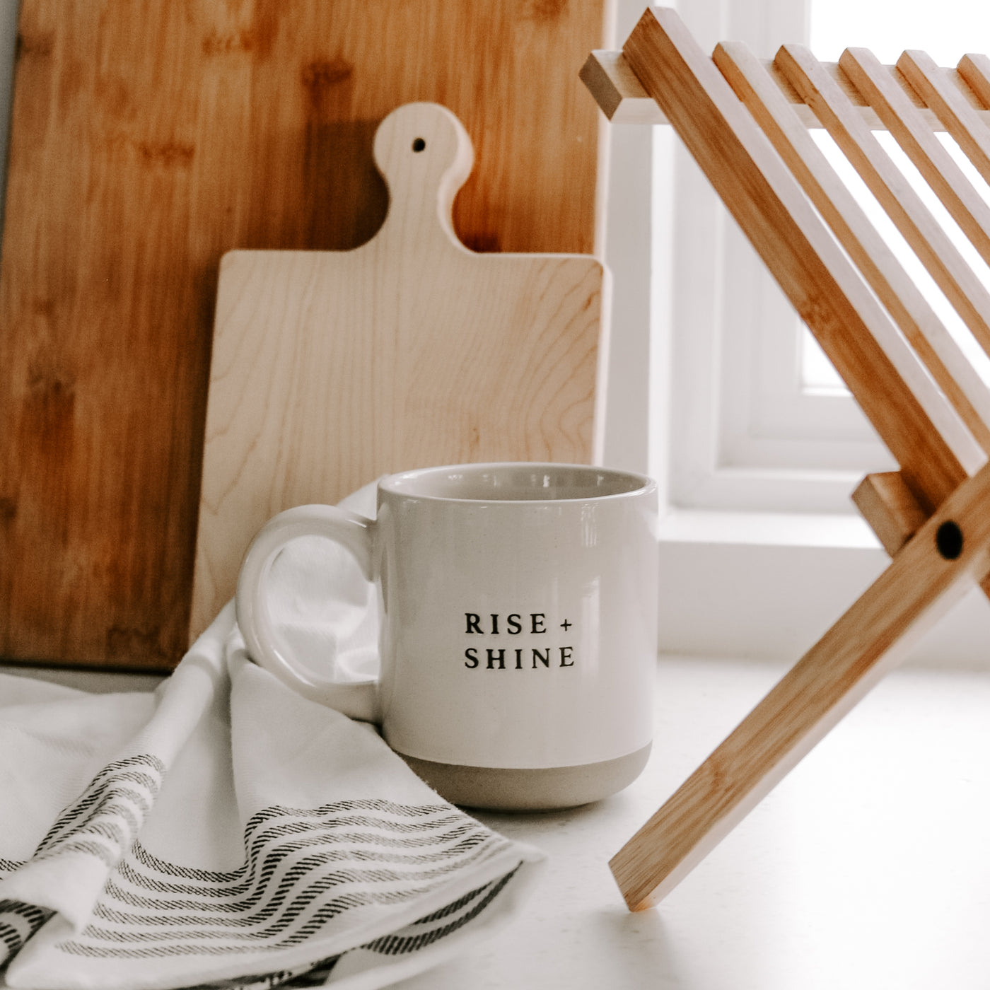 Rise and Shine 14oz. Stoneware Coffee Mug - Sweet Water Decor - Coffee Mugs