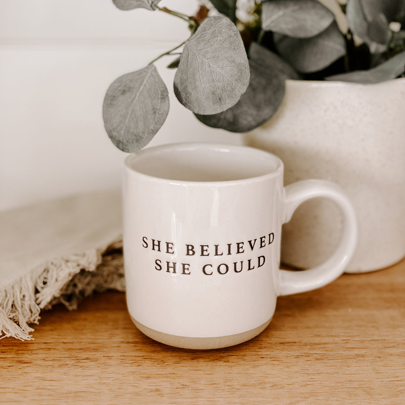 She Believed She Could 14oz. Stoneware Coffee Mug