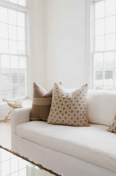 TIFEOLUWA - Indian Hand Block Linen Pillow Cover