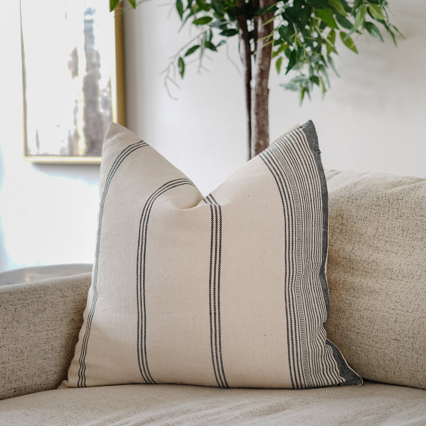 ENIIYI- Woven Cotton Throw Pillow Cover