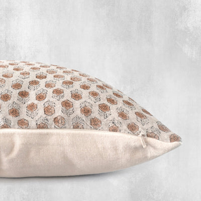 NENE-Indian Hand Block Linen Lumbar Pillow cover
