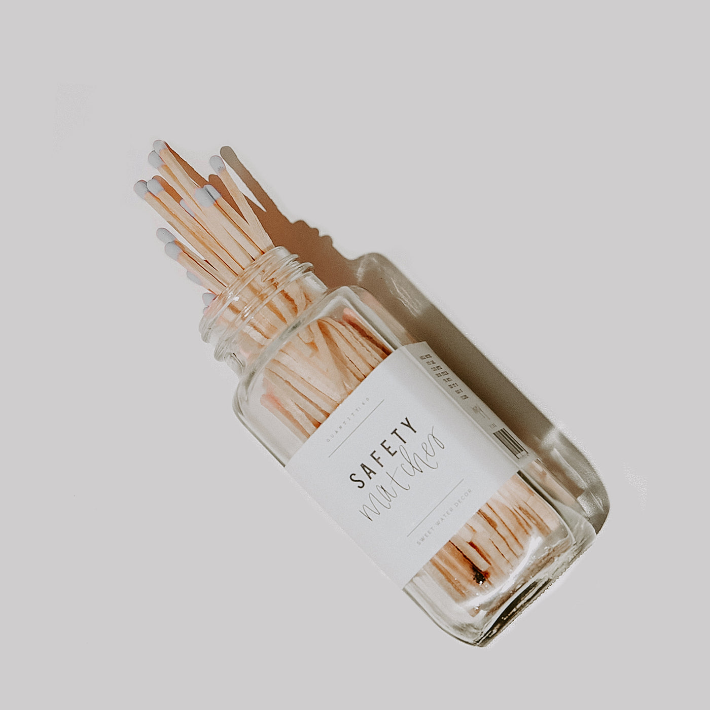 Grey safety match bottle