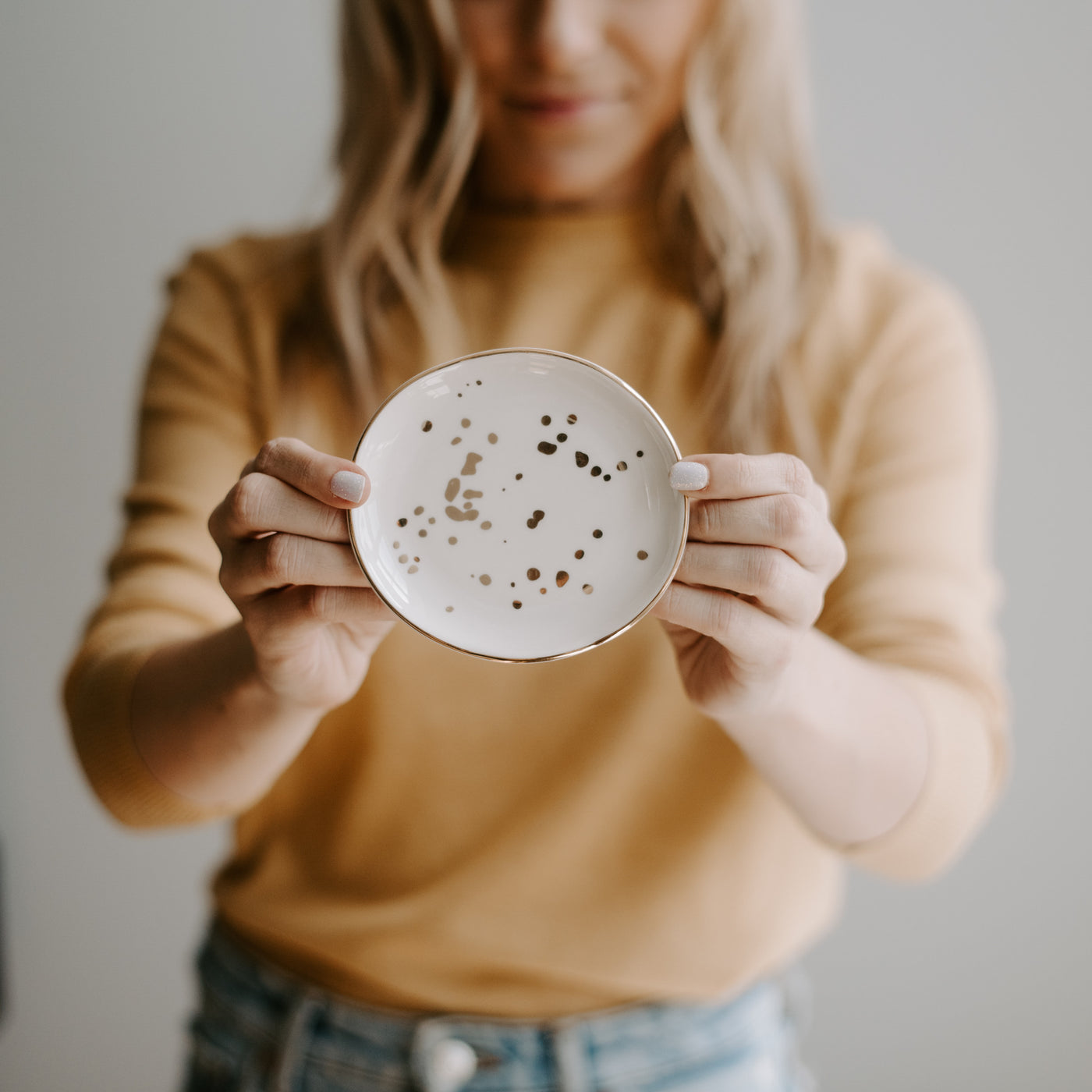 Gold Speckled Jewelry Dish - Sweet Water Decor - Jewelry Dishes