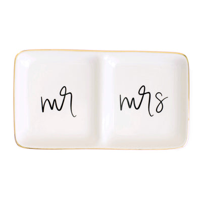 Mr and Mrs Jewelry Dish - Sweet Water Decor - Jewelry Dishes - farmhouse decor