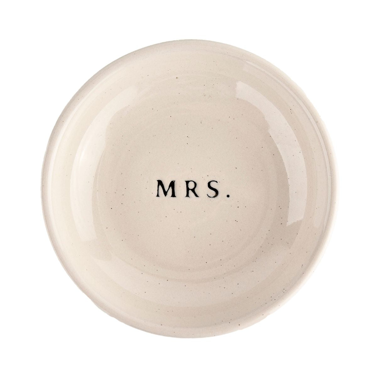 Mrs. Stoneware Jewelry Dish