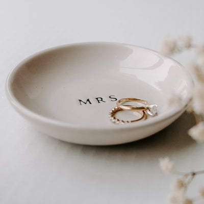 Mrs. Stoneware Jewelry Dish
