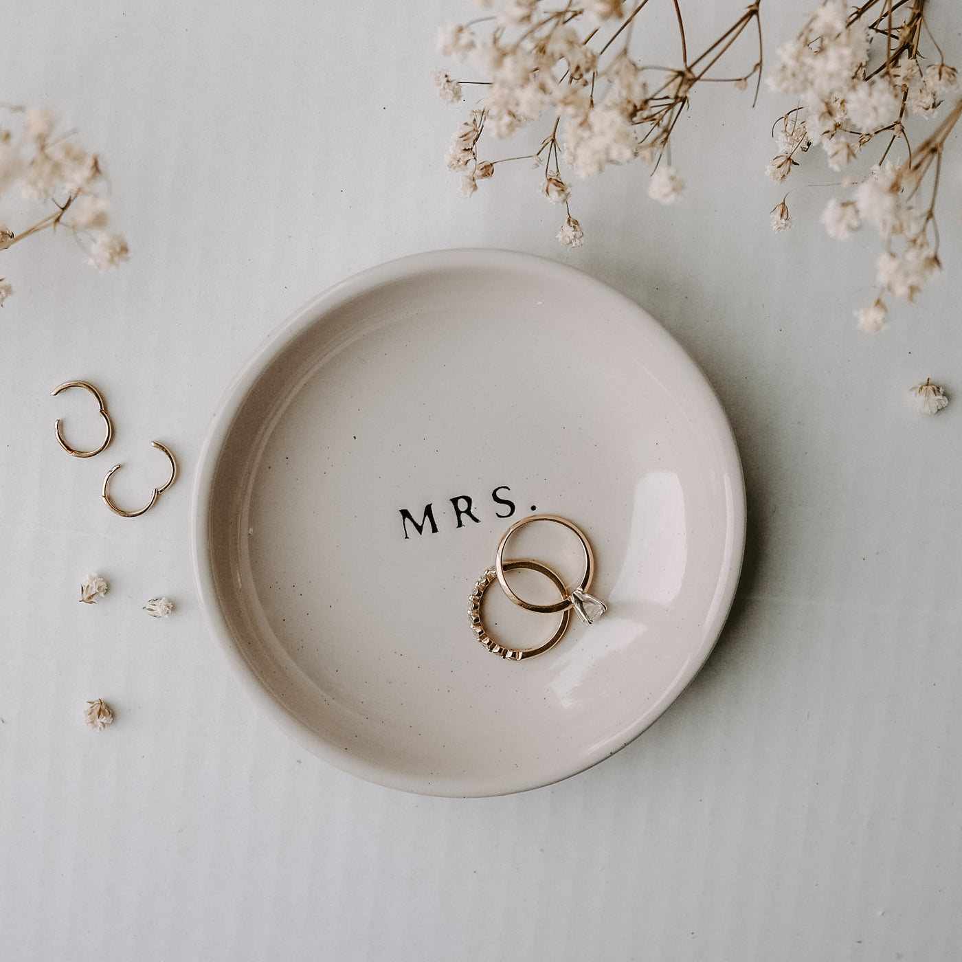 Mrs. Stoneware Jewelry Dish