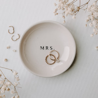 Mrs. Stoneware Jewelry Dish