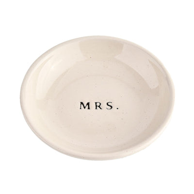 Mrs. Stoneware Jewelry Dish