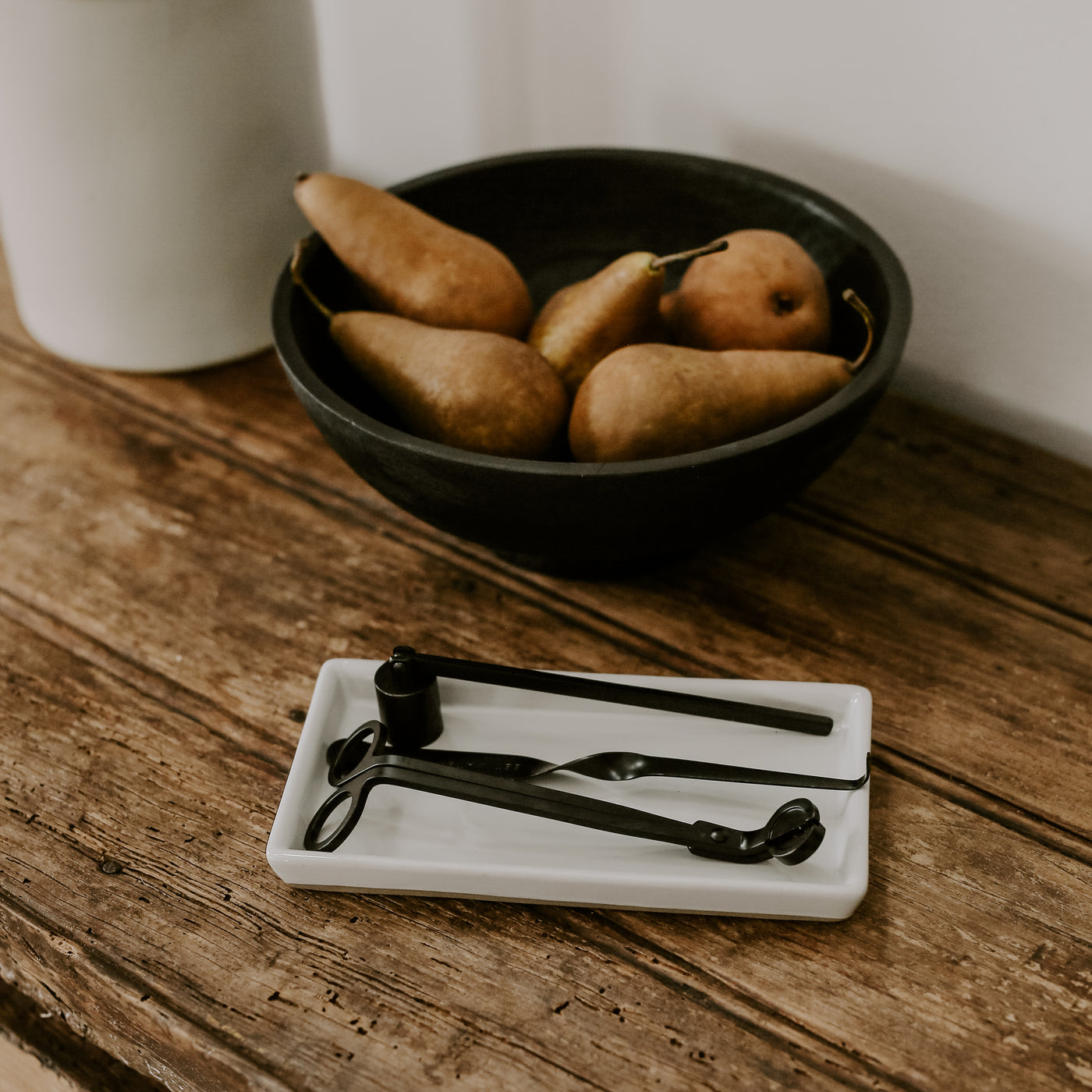 White Stoneware Tray - Sweet Water Decor - Trays