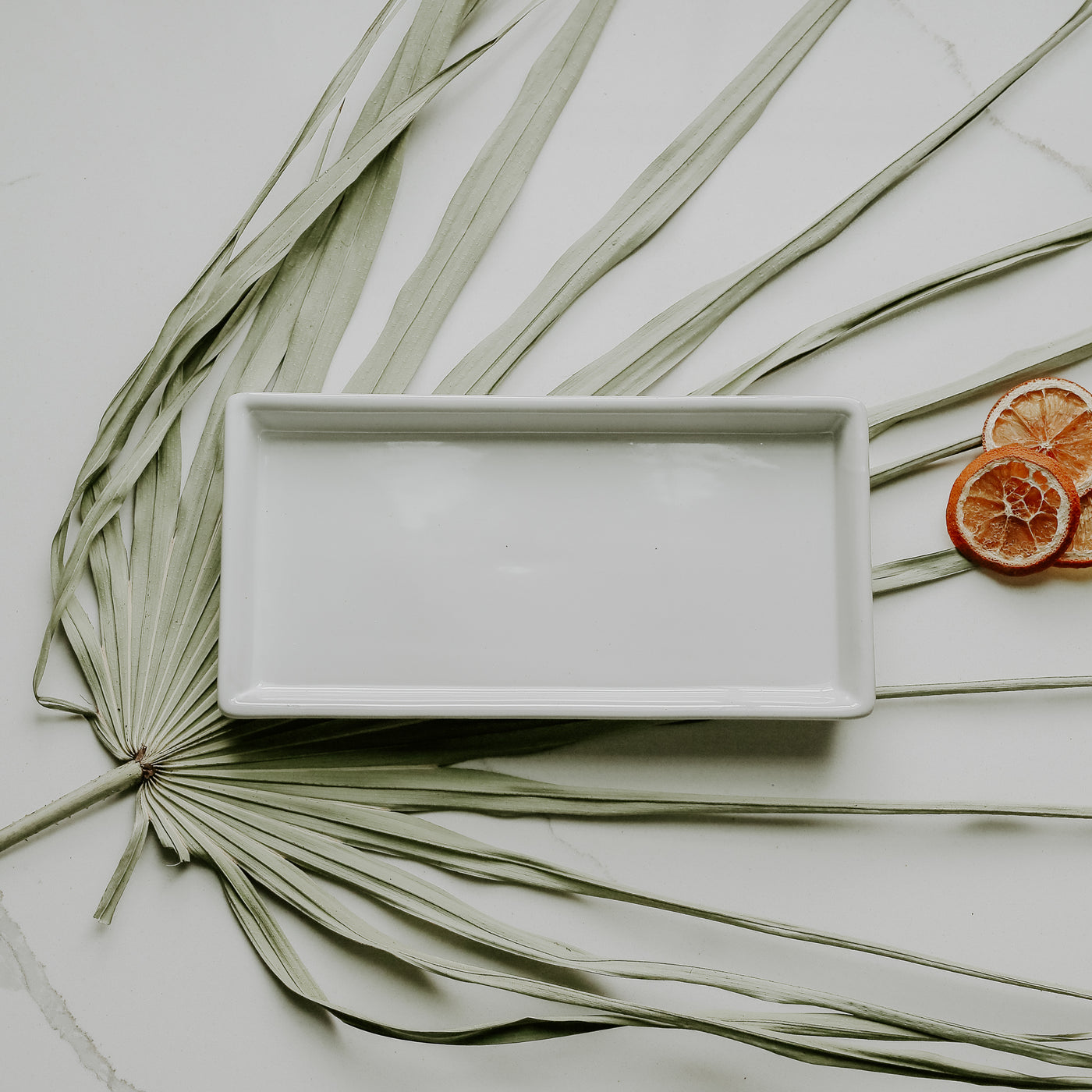 White Stoneware Tray - Sweet Water Decor - Trays