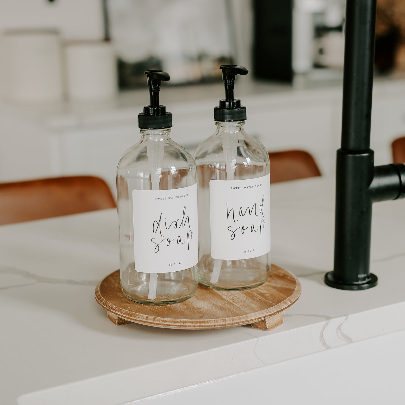 Natural Pedestal Stand - Sweet Water Decor - Trays