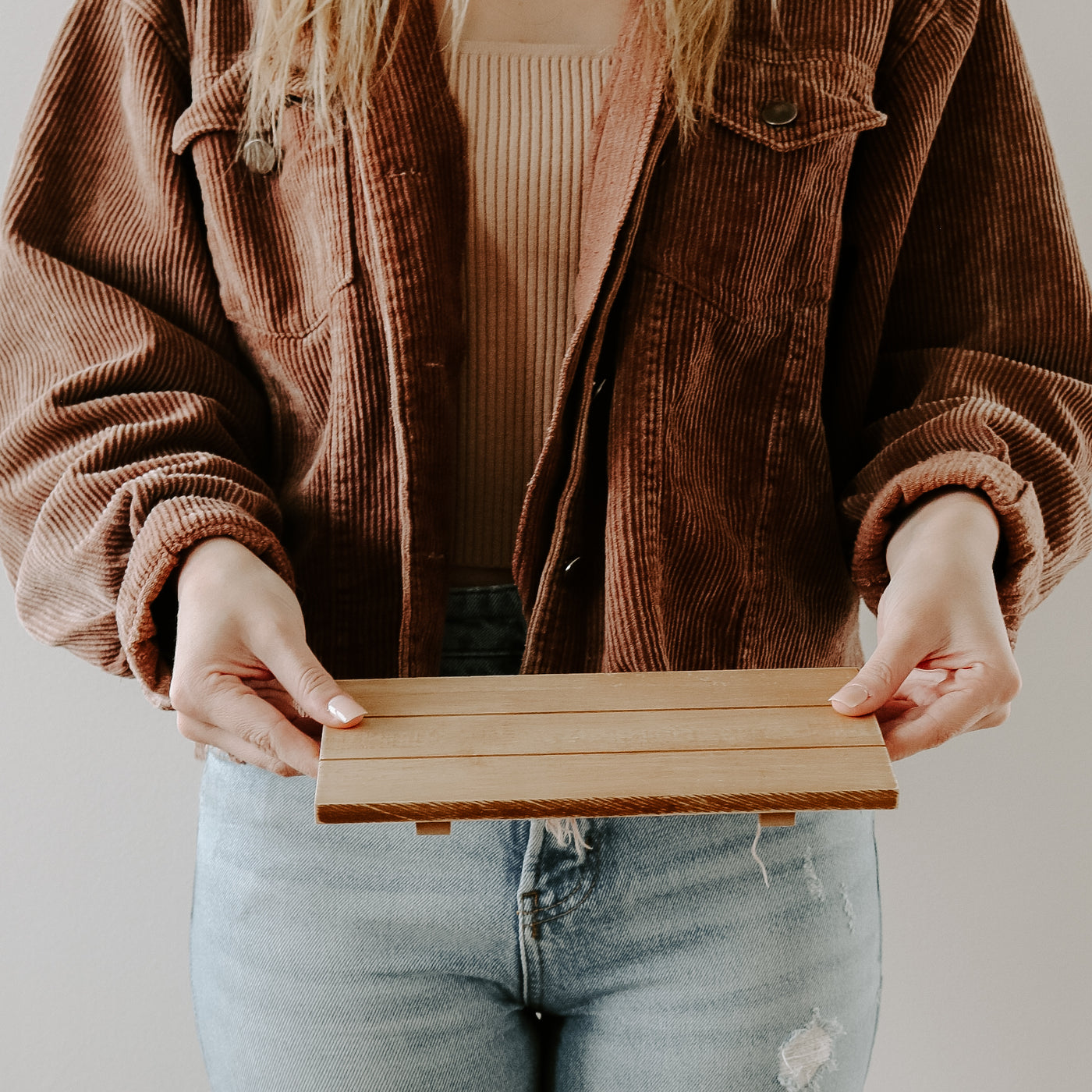 Natural Rectangular Wood Tray - Sweet Water Decor - Trays