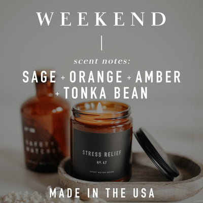 Weekend Soy Candle - Amber Jar - 9 oz
