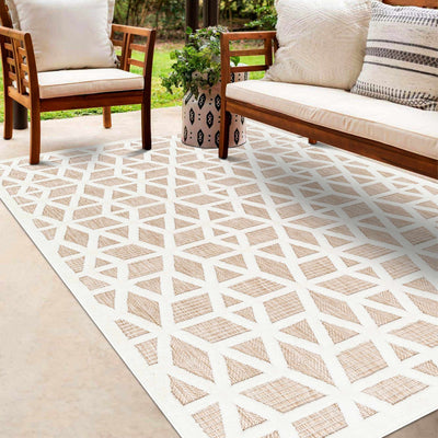 Nuri Tan Outdoor Rug - Sweet Water Decor - Rugs