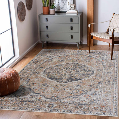 Beige Hiti Washable Area Rug
