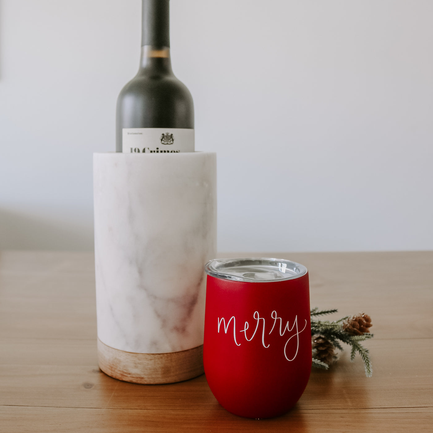 Merry Metal Wine Tumbler - Sweet Water Decor - Wine Tumblers