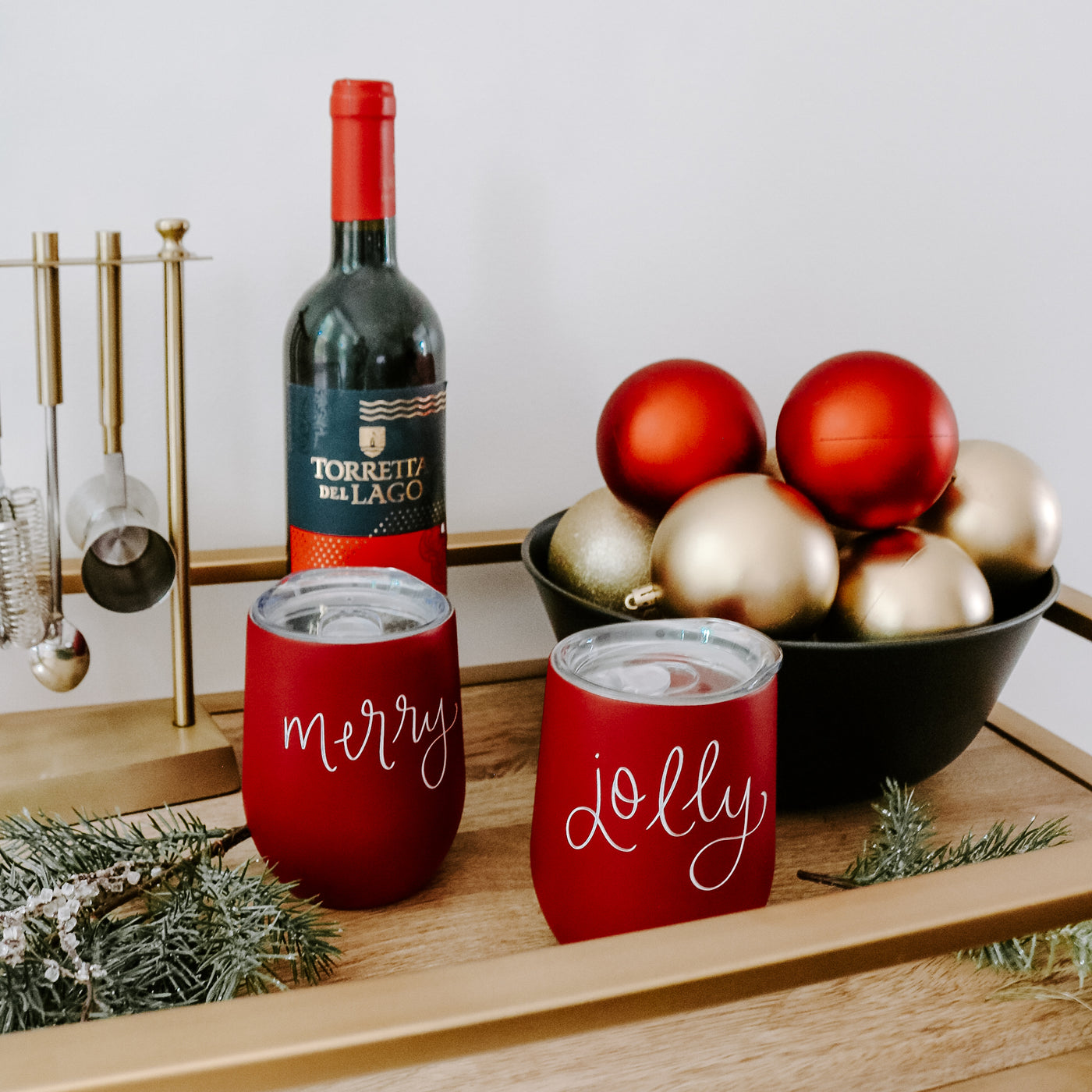 Jolly Metal Wine Tumbler - Sweet Water Decor - Wine Tumblers