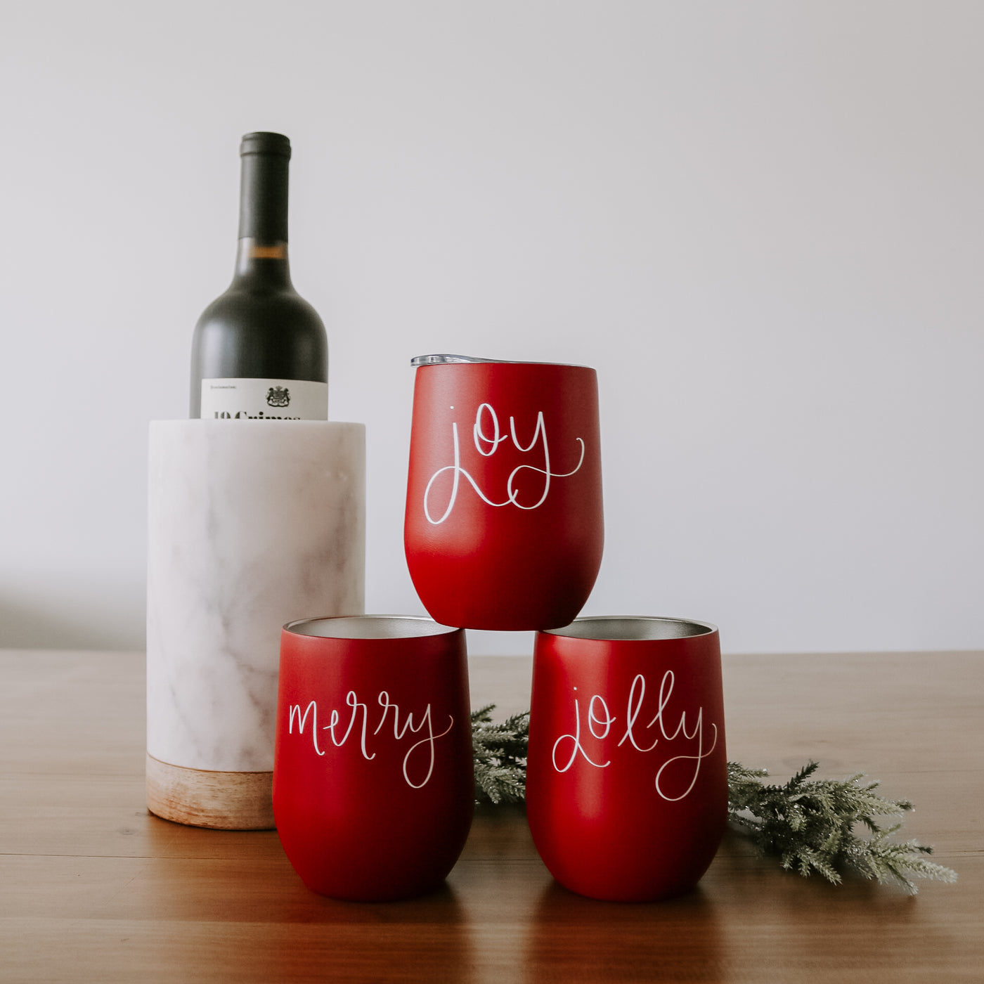 Jolly Metal Wine Tumbler - Sweet Water Decor - Wine Tumblers