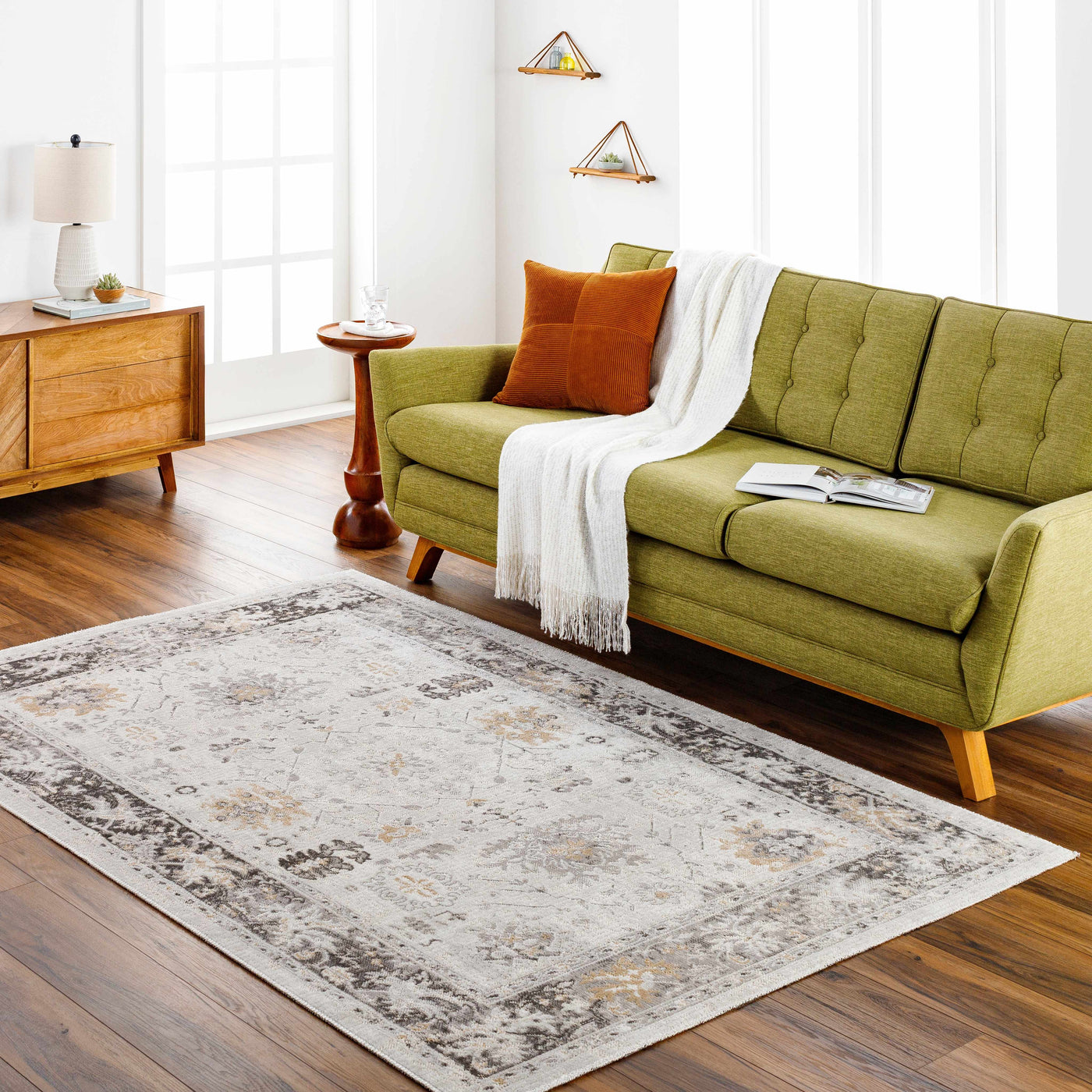 Arwel Cream Washable Area Rug