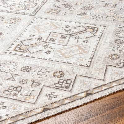 Meja Cream Washable Area Rug