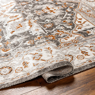 Roho Beige & Rust Washable Area Rug