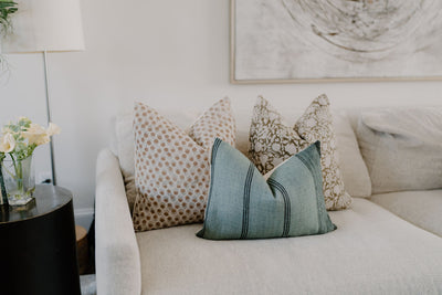KURA- Indian Hand Block Linen Pillow cover